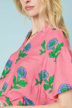 Load image into Gallery viewer, Umgee Bold Colored Floral Print Top in Pink Mix