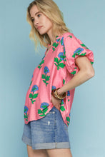 Load image into Gallery viewer, Umgee Bold Colored Floral Print Top in Pink Mix