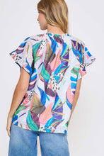 Load image into Gallery viewer, Umgee Abstract Print Top in Blue Mix
