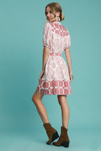 Load image into Gallery viewer, Umgee Two Toned Abstract Print Mini Dress in Pink