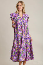 Load image into Gallery viewer, Umgee Floral Print A-Line Maxi Dress in Lavender ON ORDER Dresses Umgee