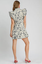 Load image into Gallery viewer, Umgee A-Line Floral Print Mini Dress in Black