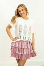 Load image into Gallery viewer, Grace+Emma Pastel Nutcrackers on Princess Top in White