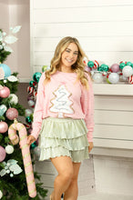 Load image into Gallery viewer, Grace+Emma Christmas Cookie Patch Sweatshirt in Pink