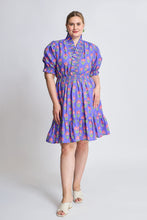 Load image into Gallery viewer, Umgee Floral Print Ruffle Detailed Mini Dress in Periwinkle Mix