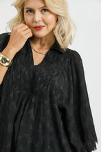 Load image into Gallery viewer, Umgee Solid Color Jacquard Textured Midi Dress in Black