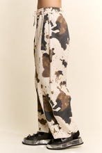 Load image into Gallery viewer, Davi & Dani Wide Leg Drawstring Hem Pants in Cow Print