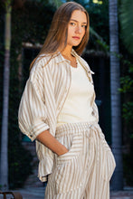 Load image into Gallery viewer, Cotierra Bailey Stripe Top in Taupe/Natural