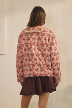 Load image into Gallery viewer, LovLov Vintage Quilted Floral Sailor Jacket in Floral Mauve