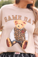 Load image into Gallery viewer, Jess Lea Lightweight Benny the Bear Game Day Sweatshirt in Neutral
