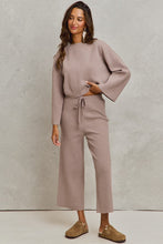 Load image into Gallery viewer, So Me Ribbed Knit Sweater Set in Ash Brown