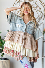 Load image into Gallery viewer, Oli & Hali Mix n Match Tiered Jacket in Light Denim Multi ON ORDER