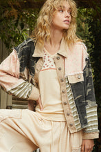 Load image into Gallery viewer, POL Vintage Washed Thermal, Camo and Floral Print Jacket in Olive Multi