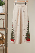 Load image into Gallery viewer, mello. Christmas Tree Sweater Pants in Ivory
