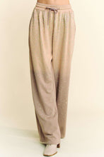 Load image into Gallery viewer, Davi & Dani Stone Embellished Wide Leg Pants in Sand