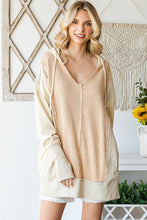 Load image into Gallery viewer, Oli & Hali Color Block Thermal Hoodie in Taupe ON ORDER Shirts & Tops Oli & Hali