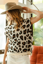 Load image into Gallery viewer, BiBi Open Side Hem with Bow Ties Vest in Leopard
