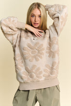 Load image into Gallery viewer, Davi & Dani Textured Floral Print Sweater in Beige