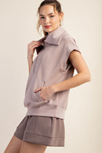 Load image into Gallery viewer, Rae Mode Scuba Quarter Zip Top in Light Mocha FINAL SALE