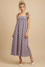 Load image into Gallery viewer, J.nna Polka Dot Maxi Dress in Purple Dot