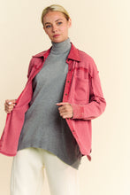 Load image into Gallery viewer, Davi & Dani Textured Knit Button Down Top in Indian Pink FINAL SALE