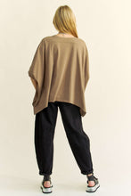 Load image into Gallery viewer, Davi & Dani OVERSIZED Solid Color Top with Pearl Embellishments in Army Green
