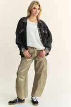 Load image into Gallery viewer, Davi & Dani Mixed Waffle Knit and Slub Knit Top in Black