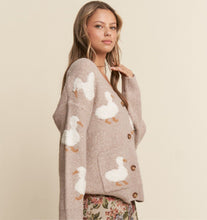 Load image into Gallery viewer, J.nna Soft Knit Duck Cardigan in Taupe
