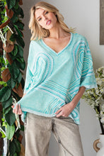 Load image into Gallery viewer, Oli & Hali OVERSIZED Connected Hearts Top in Aqua