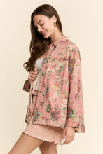 Load image into Gallery viewer, J.nna Floral Print Jacket in Pink Denim