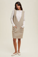 Load image into Gallery viewer, Wishlist Brushed Knit Sweater Mini Dress in Stone