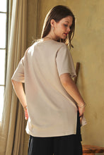 Load image into Gallery viewer, Davi & Dani Solid Color Loose Fit top in Taupe FINAL SALE