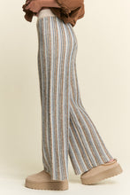 Load image into Gallery viewer, J.nna Vertical Striped Knit Pants in Blue Beige