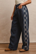 Load image into Gallery viewer, BiBi Denim and Checkered Pants in Denim