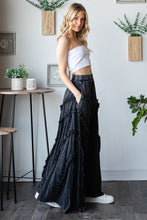 Load image into Gallery viewer, Oli & Hali Ruffled Trim Wide Leg Pants in Black