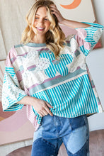 Load image into Gallery viewer, Oli & Hali Flower Patchwork Top in Pink