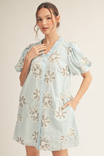 Load image into Gallery viewer, Jodifl 3D Floral Pattern Dress in Blue ON ORDER