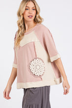Load image into Gallery viewer, Sage+Fig Crochet Vintage Patchwork Top in Mauve