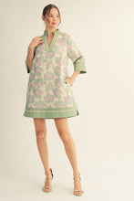 Load image into Gallery viewer, Jodifl Lovely Floral Jacquard Print Dress in Sage