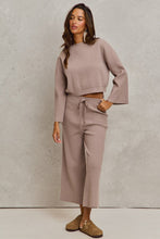 Load image into Gallery viewer, So Me Ribbed Knit Sweater Set in Ash Brown