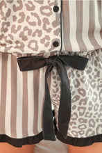 Load image into Gallery viewer, Bella and Stripes Ruffle Pajama Set by Jess Lea in Neutral