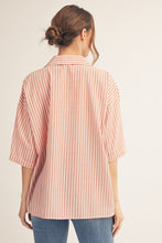 Load image into Gallery viewer, Jodifl Textured Striped Top in Red