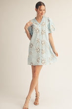 Load image into Gallery viewer, Jodifl 3D Floral Pattern Dress in Blue ON ORDER