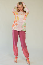 Load image into Gallery viewer, Davi & Dani Multi Color Flower Print Knit Top in Pink Multi
