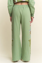 Load image into Gallery viewer, J.nna Multi Pattern Patched French Terry Pants in Sage Multi