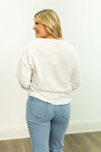 Load image into Gallery viewer, Grace+Emma Teddy Bear Santa Sweatshirt in White