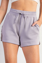 Load image into Gallery viewer, Rae Mode Scuba Tulip Shorts in Mystic Grey FINAL SALE
