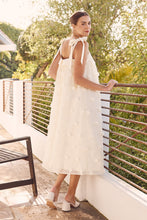 Load image into Gallery viewer, In February Blossom Floral Embroidery Midi Dress in Cream