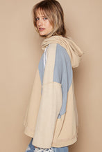 Load image into Gallery viewer, POL OVERSIZED Thermal and Terry Knit Oversized Top with Stud Trim Details in Mocha Cake