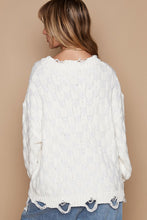 Load image into Gallery viewer, POL Solid Color Sweater with Weaved Fabric Details in Cream